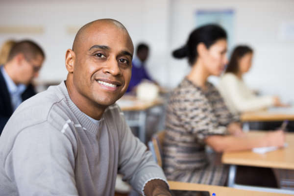 man in classroom